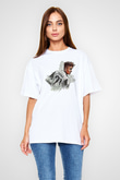 Paulo Dybala Baskılı Beyaz Unisex Oversize Tişört - Tshirt