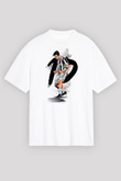 Paulo Dybala Baskılı Beyaz Unisex Oversize Tişört - Tshirt
