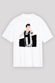 Paulo Dybala Baskılı Beyaz Unisex Oversize Tişört - Tshirt