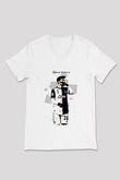 Paulo Dybala Baskılı Beyaz Unisex V Yaka Tişört - Tshirt