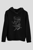 Paulo Dybala Baskılı Unisex Siyah Kapüşonlu Sweatshirt