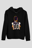 Paulo Dybala Baskılı Unisex Siyah Kapüşonlu Sweatshirt