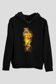 Paulo Dybala Baskılı Unisex Siyah Kapüşonlu Sweatshirt