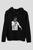 Paulo Dybala Baskılı Unisex Siyah Kapüşonlu Sweatshirt