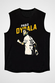 Paulo Dybala Baskılı Unisex Siyah Kolsuz Tişört - Tshirt