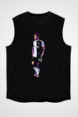 Paulo Dybala Baskılı Unisex Siyah Kolsuz Tişört - Tshirt