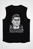 Paulo Dybala Baskılı Unisex Siyah Kolsuz Tişört - Tshirt