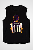 Paulo Dybala Baskılı Unisex Siyah Kolsuz Tişört - Tshirt
