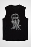 Paulo Dybala Baskılı Unisex Siyah Kolsuz Tişört - Tshirt