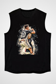 Paulo Dybala Baskılı Unisex Siyah Kolsuz Tişört - Tshirt