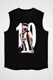 Paulo Dybala Baskılı Unisex Siyah Kolsuz Tişört - Tshirt