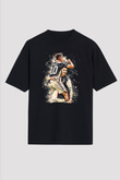 Paulo Dybala Baskılı Unisex Siyah Oversize Tişört - Tshirt