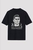 Paulo Dybala Baskılı Unisex Siyah Oversize Tişört - Tshirt