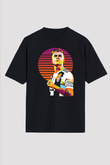 Paulo Dybala Baskılı Unisex Siyah Oversize Tişört - Tshirt