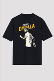 Paulo Dybala Baskılı Unisex Siyah Oversize Tişört - Tshirt
