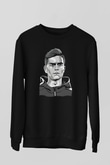Paulo Dybala Baskılı Unisex Siyah Sweatshirt