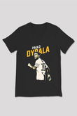 Paulo Dybala Baskılı Unisex Siyah V Yaka Tişört - Tshirt