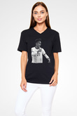 Paulo Dybala Baskılı Unisex Siyah V Yaka Tişört - Tshirt