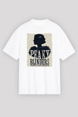 Peaky Blinders Baskılı Beyaz Unisex Oversize Tişört - Tshirt