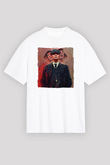 Peaky Blinders Baskılı Beyaz Unisex Oversize Tişört - Tshirt