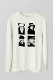 Peaky Blinders Baskılı Beyaz Unisex Sweatshirt