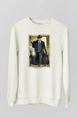 Peaky Blinders Baskılı Beyaz Unisex Sweatshirt