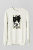 Peaky Blinders Baskılı Beyaz Unisex Sweatshirt