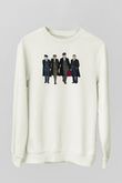 Peaky Blinders Baskılı Beyaz Unisex Sweatshirt