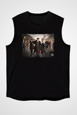 Peaky Blinders Baskılı Unisex Siyah Kolsuz Tişört - Tshirt