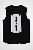 Peaky Blinders Baskılı Unisex Siyah Kolsuz Tişört - Tshirt