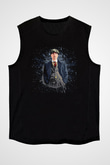 Peaky Blinders Baskılı Unisex Siyah Kolsuz Tişört - Tshirt