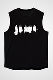 Peaky Blinders Baskılı Unisex Siyah Kolsuz Tişört - Tshirt