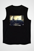 Peaky Blinders Baskılı Unisex Siyah Kolsuz Tişört - Tshirt