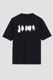Peaky Blinders Baskılı Unisex Siyah Oversize Tişört - Tshirt