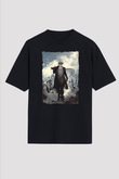 Peaky Blinders Baskılı Unisex Siyah Oversize Tişört - Tshirt