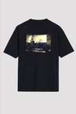 Peaky Blinders Baskılı Unisex Siyah Oversize Tişört - Tshirt