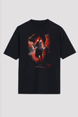 Peaky Blinders Baskılı Unisex Siyah Oversize Tişört - Tshirt