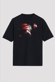Peaky Blinders Baskılı Unisex Siyah Oversize Tişört - Tshirt