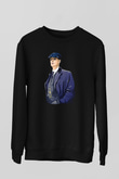 Peaky Blinders Baskılı Unisex Siyah Sweatshirt