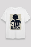 Peaky Blinders Unisex Baskılı Beyaz Tişört - Tshirt