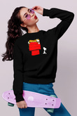 Peanuts Siyah Unisex Sweatshirt