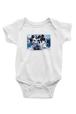 Penguen Baskılı Beyaz Unisex Bebek Body - Zıbın
