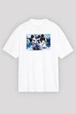 Penguen Beyaz Unisex Oversize Tişört T-Shirt