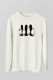 Penguen Beyaz Unisex Sweatshirt