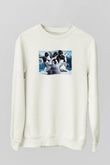 Penguen Beyaz Unisex Sweatshirt