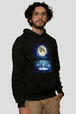 Penguen Siyah Unisex Hoodie