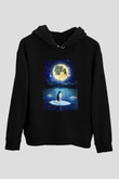 Penguen Siyah Unisex Hoodie