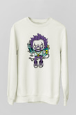 Pennywise Boombox Baskılı Beyaz Unisex Sweatshirt