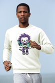Pennywise Boombox Baskılı Beyaz Unisex Sweatshirt