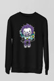 Pennywise Boombox Baskılı Siyah Unisex Sweatshirt
